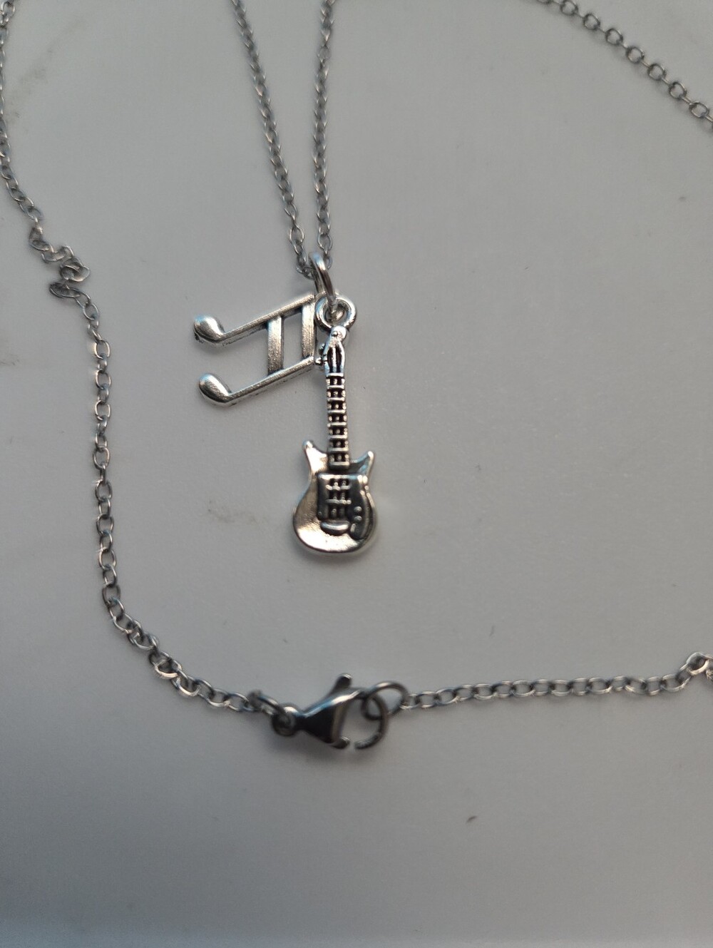 Guitar & Music Note Necklace